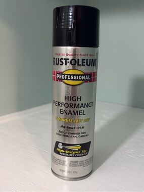 Rust-Oleum 239107 High Performance Enamel Spray Paint, 15 oz, Gloss Black